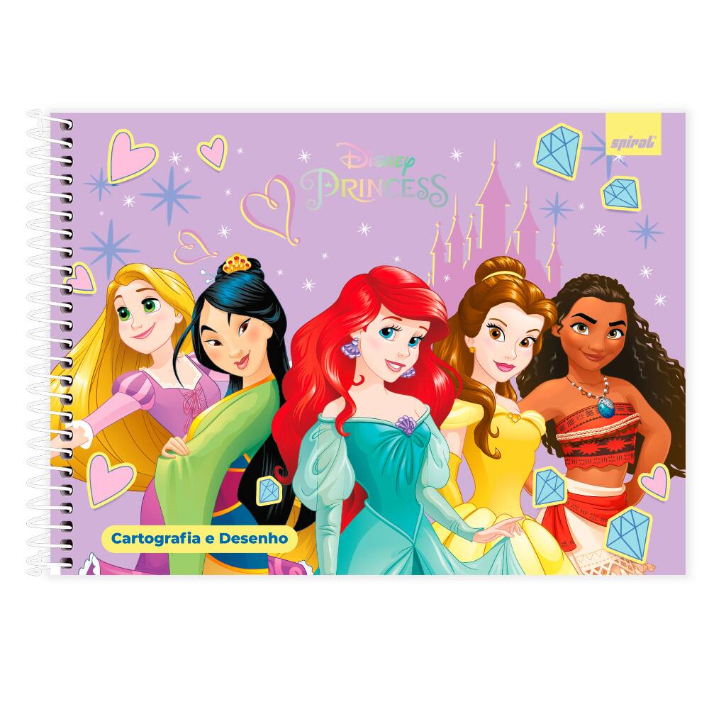 Caderno cartografia e desenho capa dura 48 folhas Disney Minnie