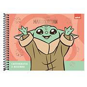 Caderno Cartografia e Desenho Capa Dura 48 Folhas The Mandalorian - Star Wars Spiral -  PT 1 UN