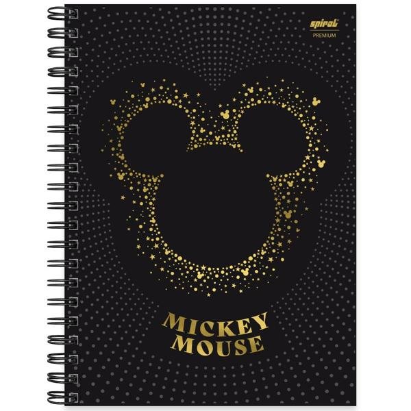 Caderno Universitário Capa Dura 1X1 79 Folhas Disney Mickey PP Spiral - PT 1 UN