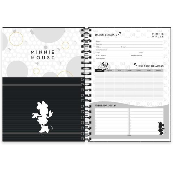 Caderno Universitário Capa polipropileno 1X1 79 Folhas Disney Minnie PP Spiral - PT 1 UN