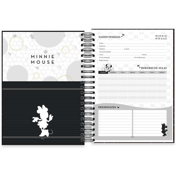 Caderno Universitário Capa Dura 10X1 150 Folhas Disney Minnie PP Spiral - PT 1 UN