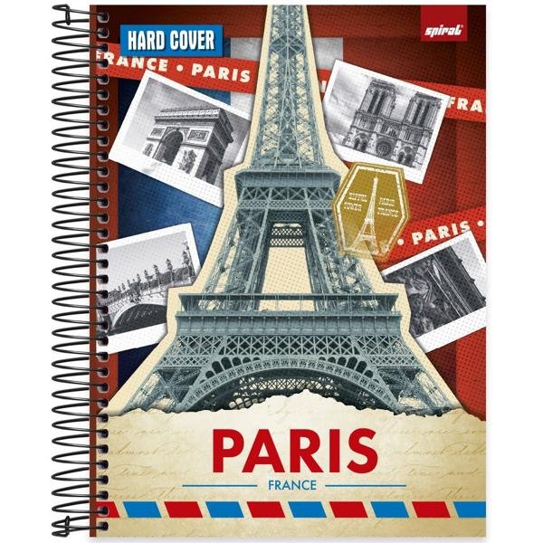 Caderno Universitário Capa Dura 15X1 240 Folhas Hard Cover Paris Spiral - PT 1 UN