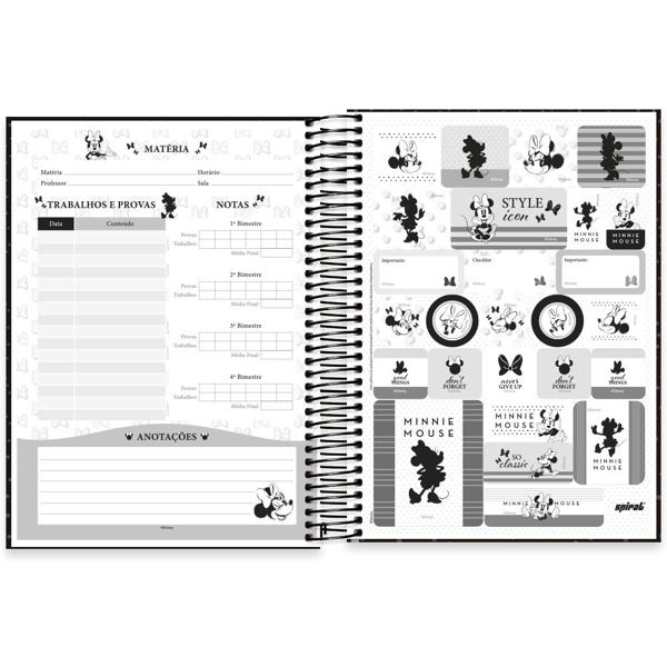 Caderno Universitário Capa Dura 15X1 240 Folhas Disney Minnie PP Spiral - PT 1 UN