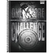 Caderno Universitário Capa Dura 1X1 80 Folhas Workout Spiral -  PT 1 UN