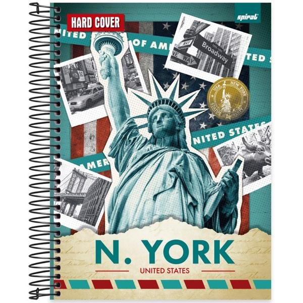 Caderno Universitário Capa Dura 20X1 320 Folhas Hard Cover New York Spiral - PT 1 UN