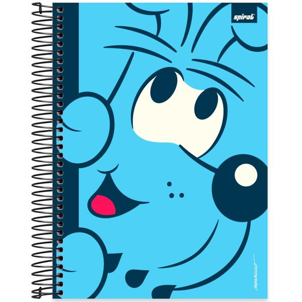 Caderno Universitário Capa Dura 10X1 160 Folhas Turma da Mônica Pets Bidu Spiral - PT 1 UN