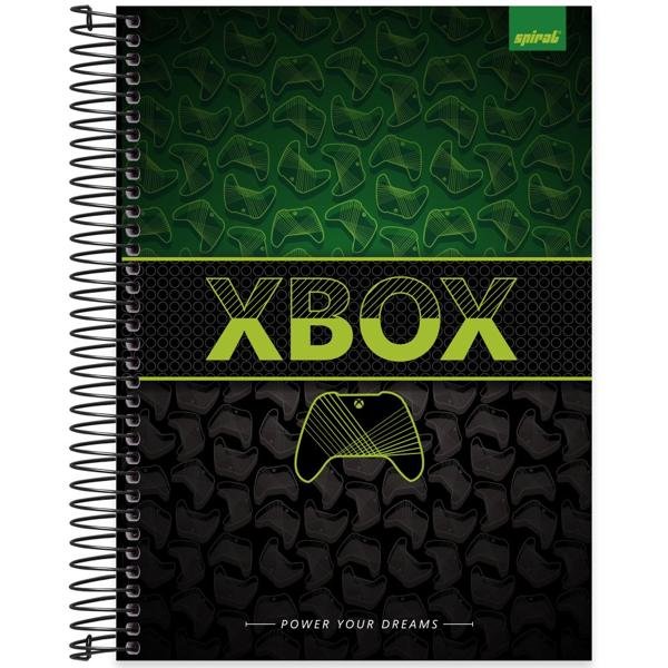 Caderno Universitário Capa Dura 10X1 160 Folhas Xbox Spiral - PT 1 UN