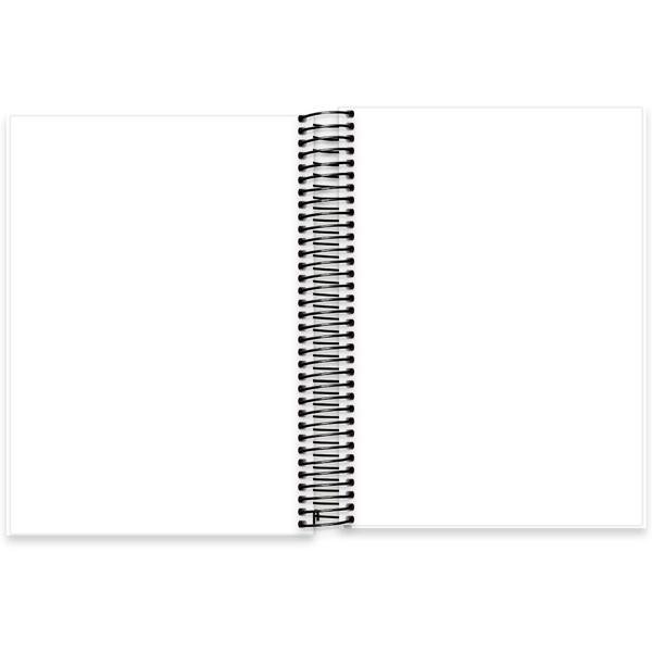 Caderno Universitário Capa Polipropileno 10X1 160 Folhas Sem Pauta Brief Branco Spiral - PT 1 UN