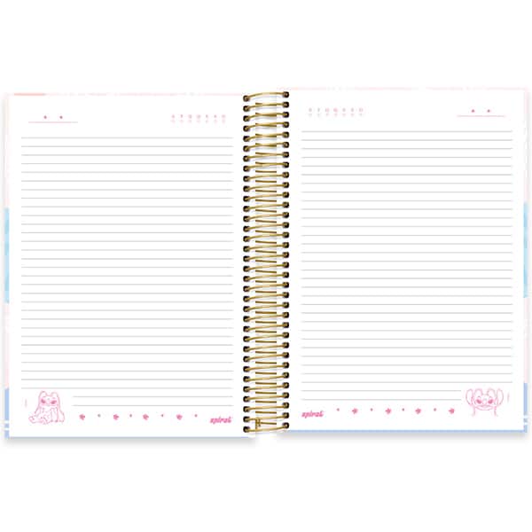 Caderno Universitário Capa Dura, 10 x 1, 160 Folhas, Stitch, 2636218, Spiral Ds - PT 1 UN