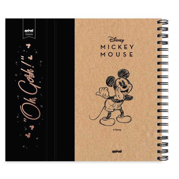 Caderno Universitário Capa Dura 1X1 80 Folhas Disney Mickey Kraft Spiral - PT 1 UN