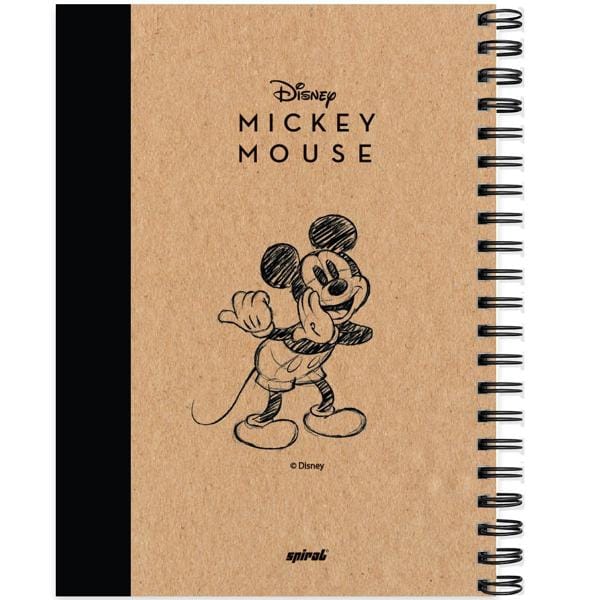 Caderno Universitário Capa Dura 1X1 80 Folhas Mickey Disney Kraft Spiral - PT 1 UN