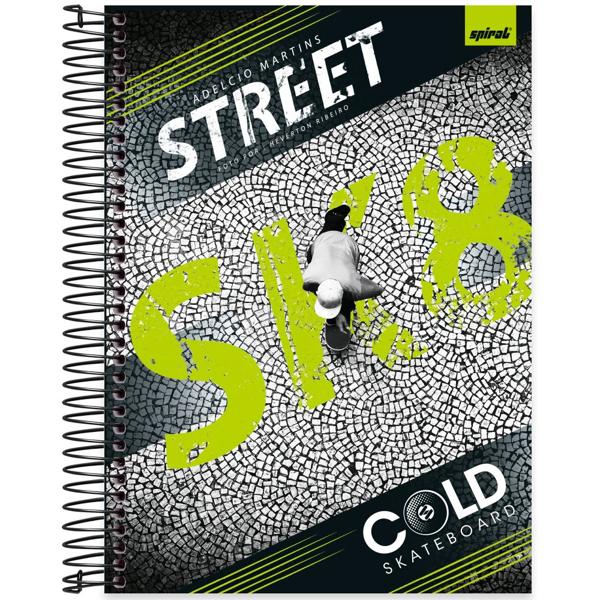 Caderno Universitário Capa Dura 15X1 240 Folhas Cold Skate Spiral - PT 1 UN