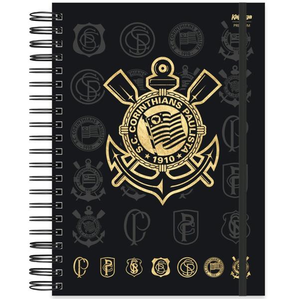 Caderno Universitário Capa Dura 10X1 150 Folhas Corinthians Spiral - PT 1 UN