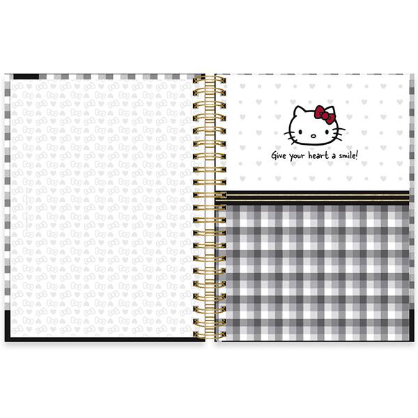 Caderno Universitário Capa Dura, 10 x 1, 150 Folhas, Hello Kitty Premium, 2513707, Spiral Hki - PT 1 UN