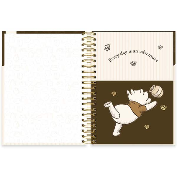 Caderno Universitário Capa Dura, 10 x 1, 150 Folhas, Pooh Disney Premium, 2524758, Spiral Pooh - PT 1 UN