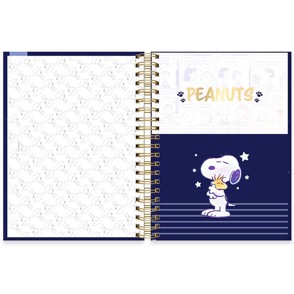 Caderno Universitário Capa Dura, 10 x 1, 150 Folhas, Snoopy Premium, 2515268, Spiral Sno - PT 1 UN