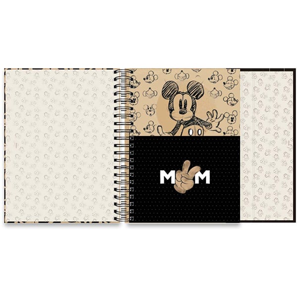 Caderno Universitário Capa Dura 10X1 150 Folhas, Mickey Disney Kraft, Spiral Mik - PT 1 UN