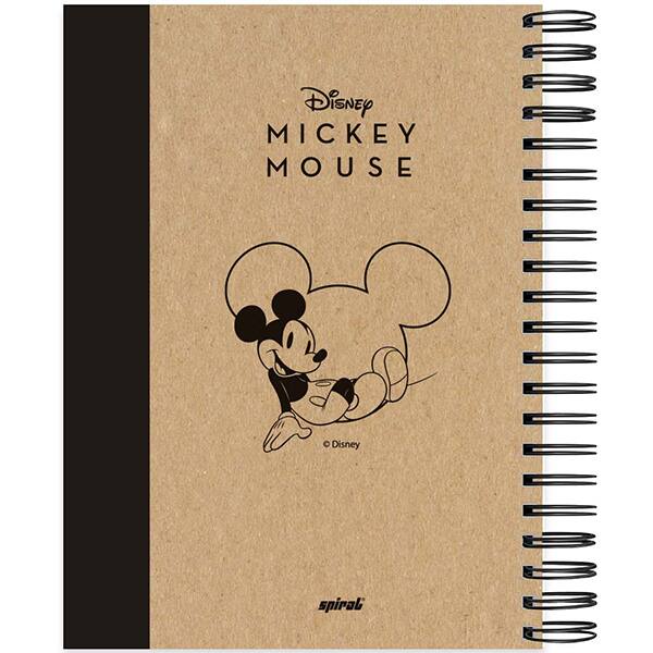 Caderno Universitário Capa Dura 10X1 150 Folhas, Mickey Disney Kraft, Spiral Mik - PT 1 UN