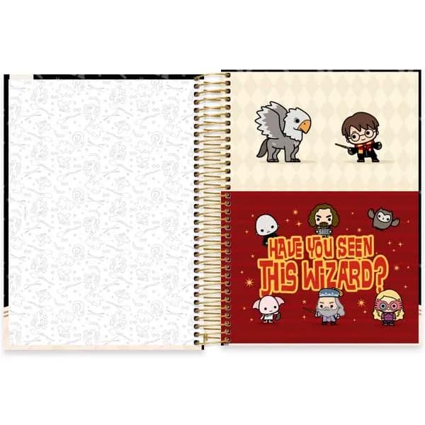 Caderno Universitário Capa Dura, 15 x 1, 240 Folhas, Harry Potter Charms, 2523720, Spiral Hpc - PT 1 UN