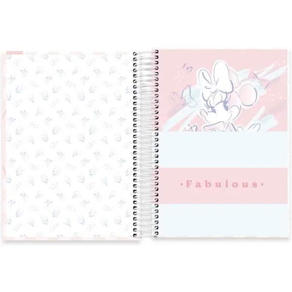Caderno Universitário Capa Dura 15x1 240 Folhas Minnie Disney Style Spiral - PT 1 UN