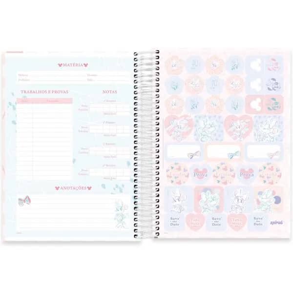 Caderno Universitário Capa Dura 15x1 240 Folhas Minnie Disney Style Spiral - PT 1 UN