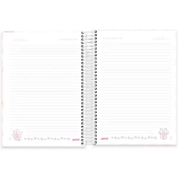 Caderno Universitário Capa Dura 15x1 240 Folhas Minnie Disney Style Spiral - PT 1 UN