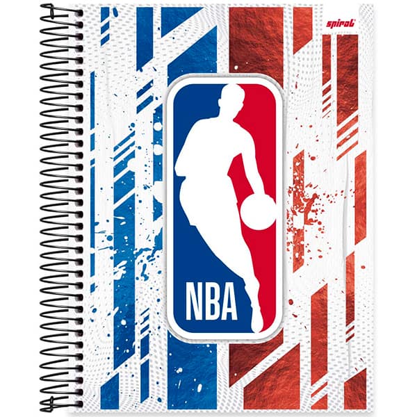 Caderno Universitário Capa Dura, 15x1, 240 Folhas, NBA, 2524802, Spiral Nba - PT 1 UN