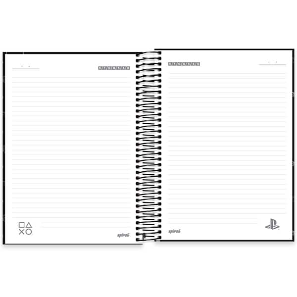 Caderno Universitário Capa Dura, 15 x 1, 240 Folhas, Playstation, 2513127, Spiral Ps - PT 1 UN