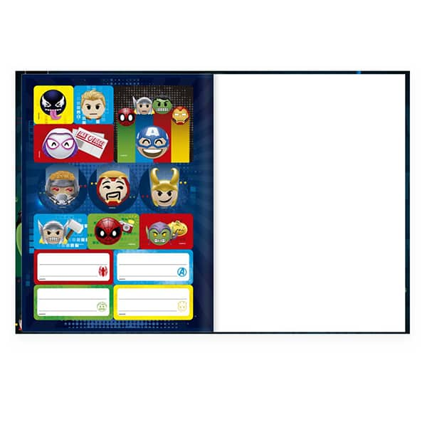 Caderno Universitário Capa Dura Brochura Costurado 80 Folhas Marvel Emoji Spiral - PT 1 UN