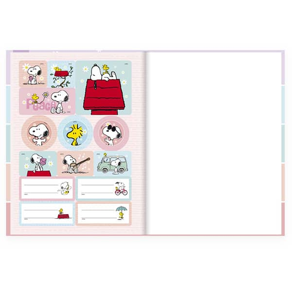 Caderno Universitário Capa Dura, 1 x 1, 80 Folhas, Snoopy, 2515282, Spiral Sno - PT 1 UN