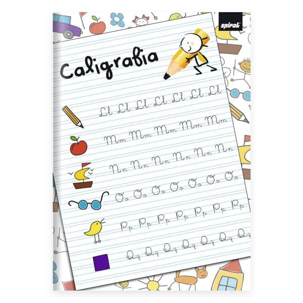 Caderno Univ.C.D. Costurado 80fls Caligrafia 2527292 Spiral PT 1 UN