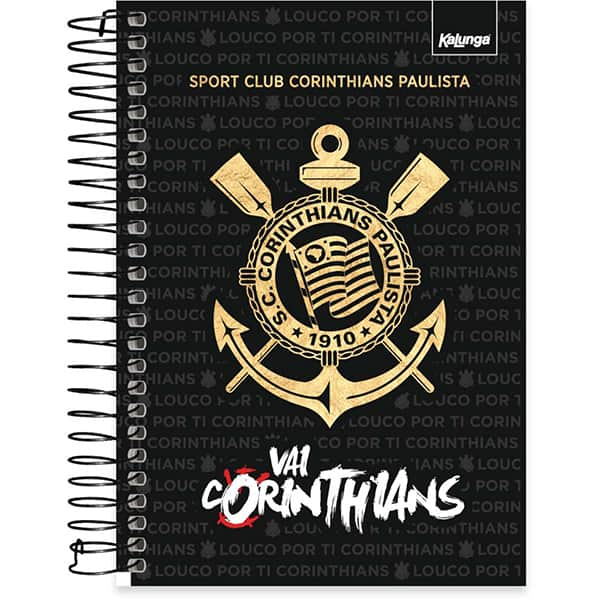 Caderno 1/4 espiral capa dura 80fls Corinth. 2523843 Spiral Sccp PT 1 UN