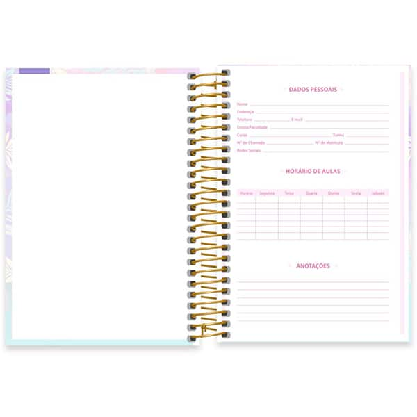 Caderno 1/4 espiral capa dura 80fls Stitch 2525281 Spiral Ds PT 1 UN