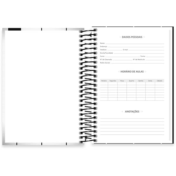 Caderno 1/4 espiral C.D. 160fls Corinth. 2523850 Spiral Sccp PT 1 UN