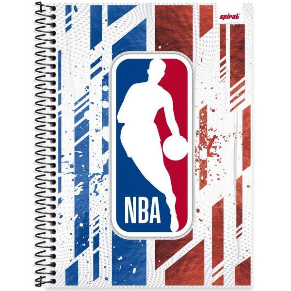 Caderno Universitário Capa Dura, 1 x 1, 80 Folhas, NBA, 2524024, Spiral NBA - PT 1 UN