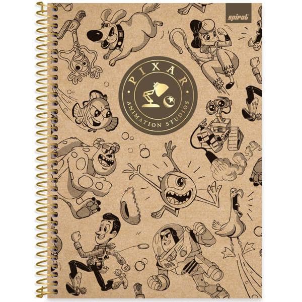 Caderno univ.capa dura 1x1 80fls Pixar 2524161 Spiral Px PT 1 UN