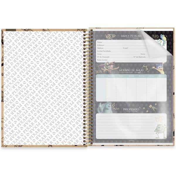 Caderno univ.capa dura 1x1 80fls Pixar 2524161 Spiral Px PT 1 UN