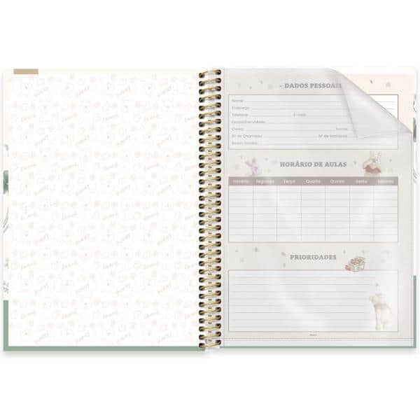 Caderno Universitário Capa Dura, 1 x 1, 80 Folhas, Pooh Disney, 2524437, Spiral Pooh - PT 1 UN