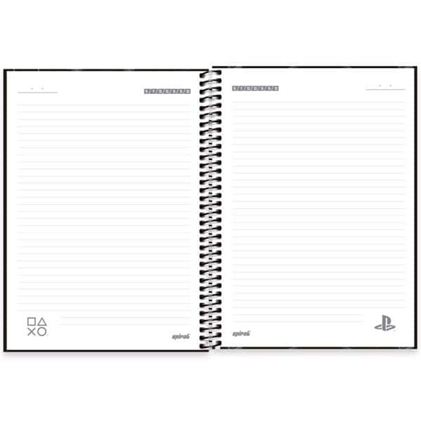 Caderno Universitário Capa Dura, 1 x 1, 80 Folhas, Playstation, 2513066, Spiral Ps - PT 1 UN