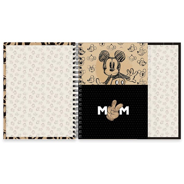 Caderno Universitário Capa Dura 1x1 80 Folhas Mickey Disney Kraft Spiral - PT 1 UN