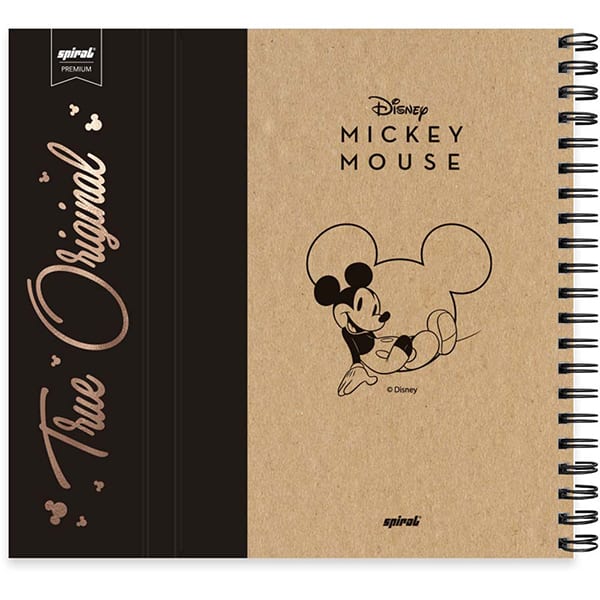 Caderno Universitário Capa Dura 1x1 80 Folhas Mickey Disney Kraft Spiral - PT 1 UN