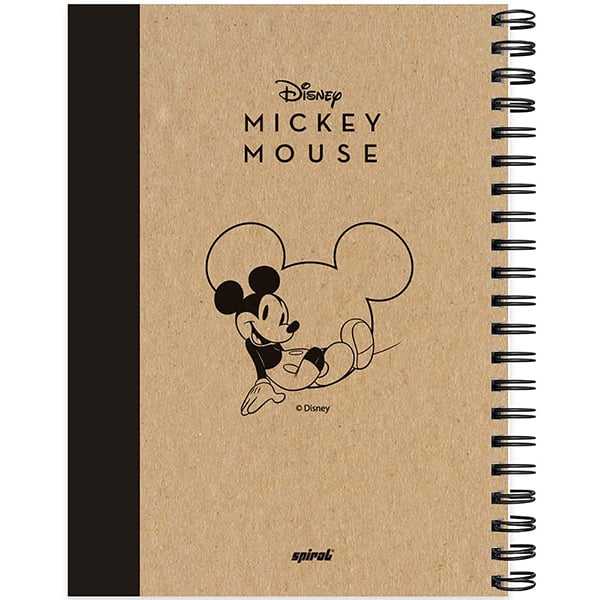 Caderno Universitário Capa Dura 1x1 80 Folhas Mickey Disney Kraft Spiral - PT 1 UN