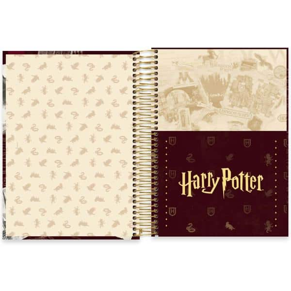 Caderno Universitário Capa Dura, 10 x 1, 160 Folhas, Harry Potter Hogwarts, 2519709, Spiral Hpt - PT 1 UN