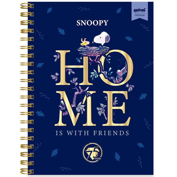 Caderno Universitário Capa Dura, 1 x 1, Snoopy Premium, 2515220, Spiral Sno - PT 1 UN