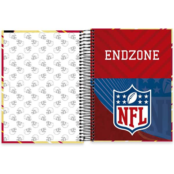 Caderno Universitário Capa Dura, 20 x 1, 320 Folhas, NFL Chiefs, 2521382, Spiral NFL - PT 1 UN