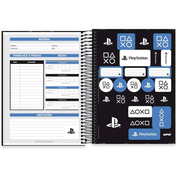 Caderno Universitário Capa Dura, 20 x 1, 320 Folhas, Playstation, 2513134, Spiral Ps - PT 1 UN