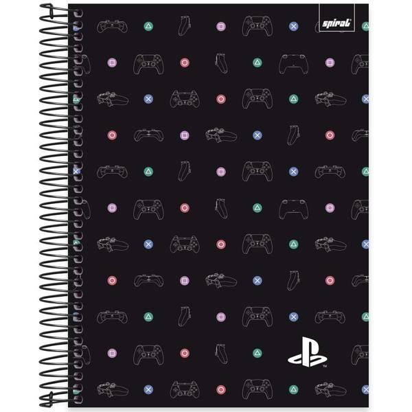 Caderno Universitário Capa Dura, 20 x 1, 320 Folhas, Playstation, 2513141, Spiral Ps - PT 1 UN