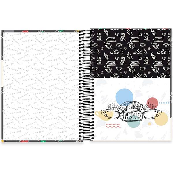 Caderno Universitário Capa Dura, 20 x 1, 320 Folhas, Friends, 2515398, Spiral Frd - PT 1 UN