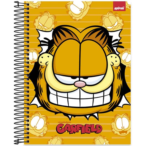 Caderno Universitário Capa Dura, 20 x 1, 320 Folhas, Garfield, 2515435, Spiral Gar - PT 1 UN