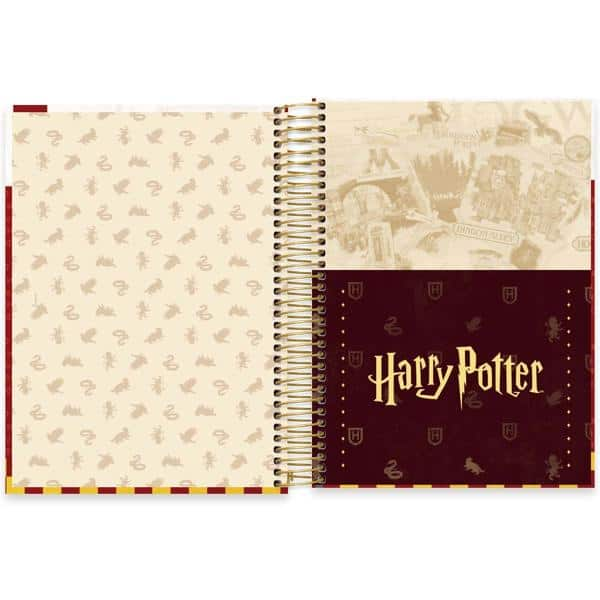 Caderno Universitário Capa Dura, 20 x 1, 320 Folhas, Harry Potter, Grifinória, 2519723, Spiral Hpt - PT 1 UN